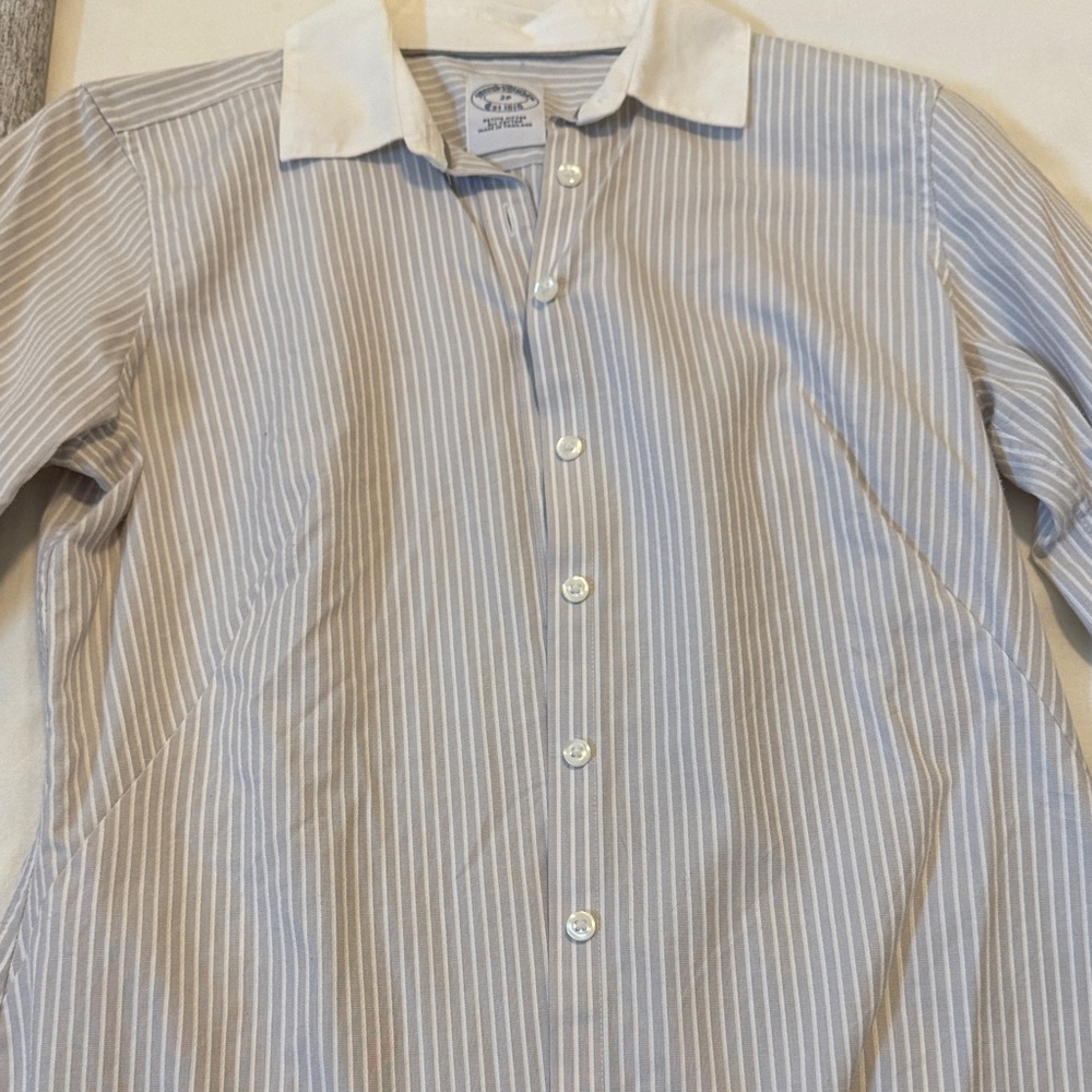 Brooks Brothers Blue and White Striped Dress Shirt